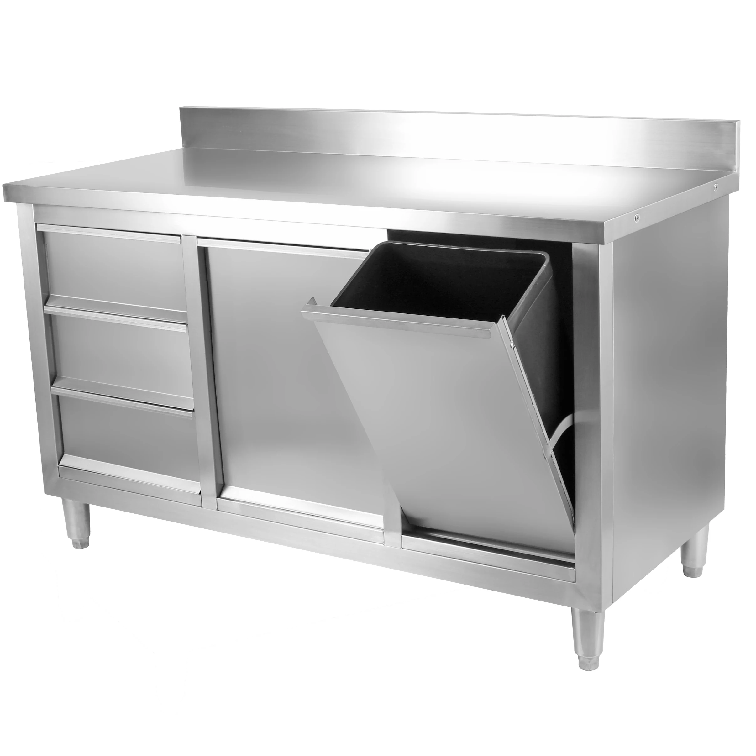 New multi-functional space saving packing stainless steel cupboard for restaurant