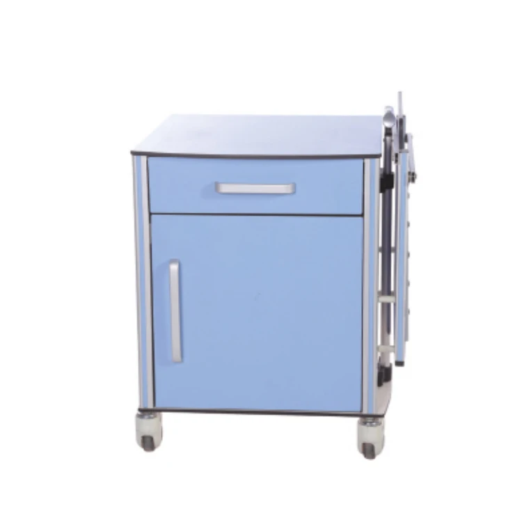Clinic Furniture Trolley Cart Portable Cabinet Table Overbed For Home Wholesale Hospital Bedside Table
