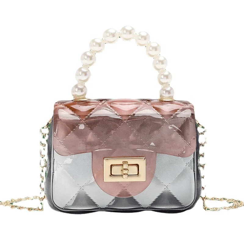 New girls crossbody bag mini silicone  jelly handbags for women and kids gift Children Silicone Chain one shoulder bag