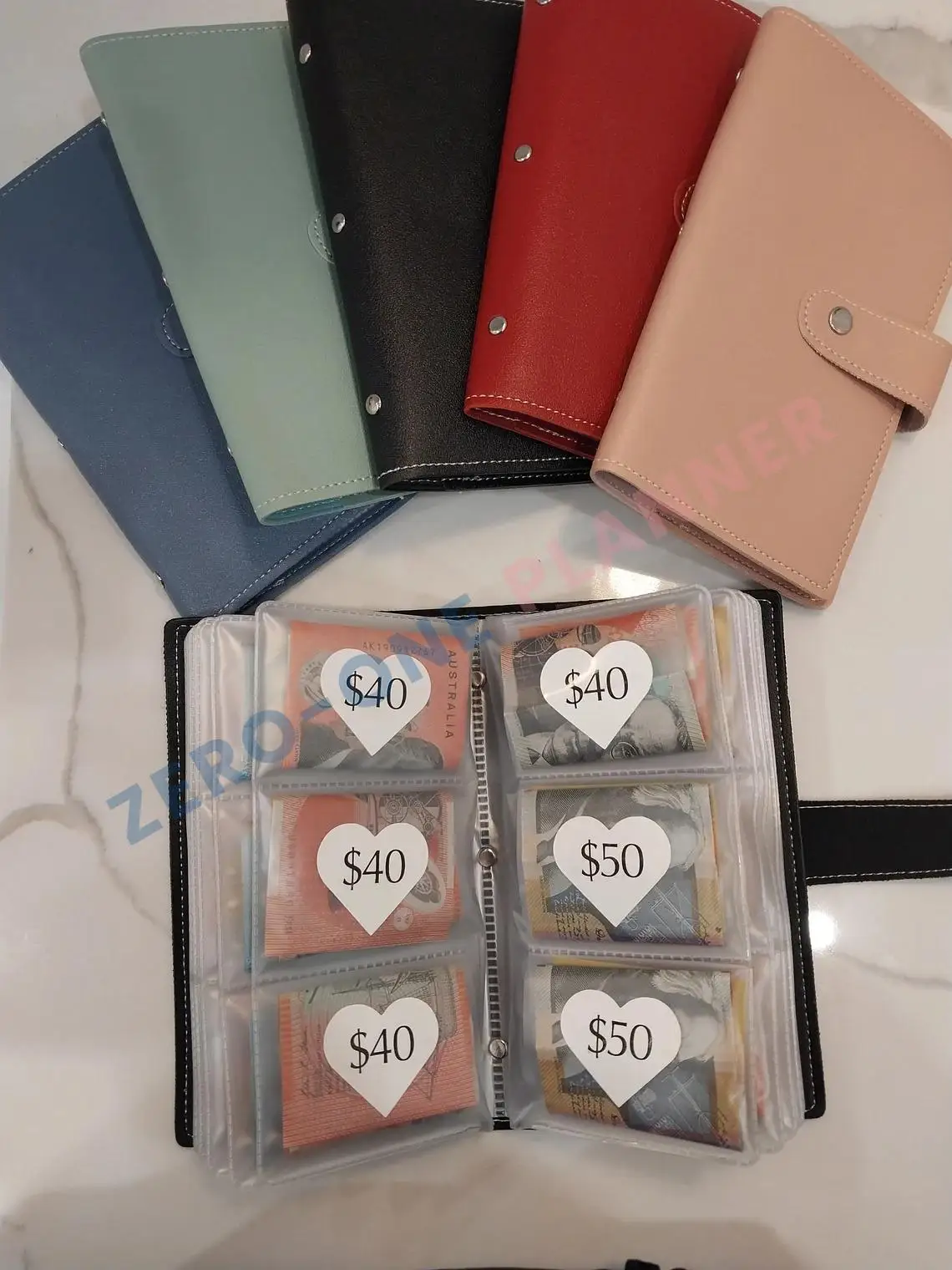 Пользовательский блокнот из искусственной кожи a6 mit flylife a5 12 карманные карты luxe планировщик 100 конверты для экономии денег
