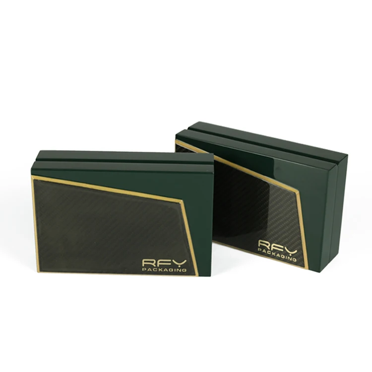 Custom Wooden Gift Boxes Luxury Carbon Fiber Coin Collection Box High Gloss Mdf Lacquer Box