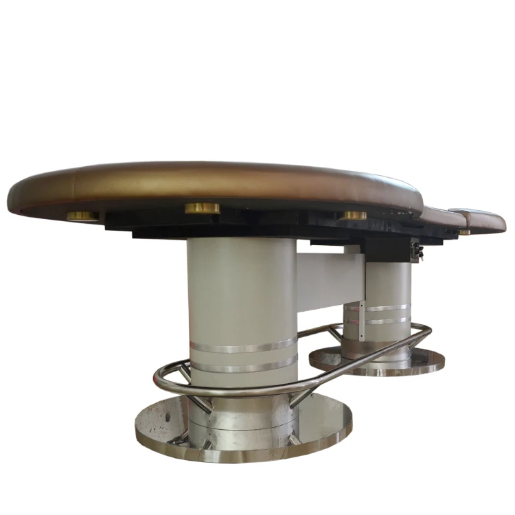 Professional Casino Gambling Table 10 Person With LED Light Gambling Custom Blackjack Baccarat Poker Table