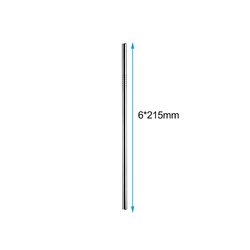 Многоразовые соломинки из нержавеющей стали с логотипом на заказ, 6 мм