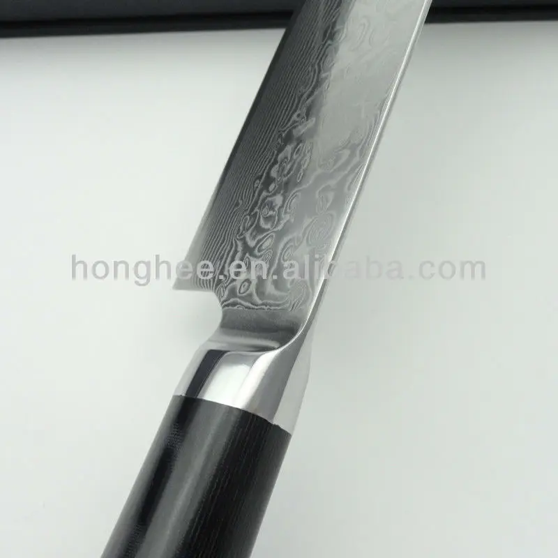 
Yangjiang Luxury Damascus steel blade safety cutter chef Knife with Micarta handle 