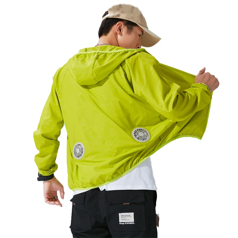 Вентилятор из ледяного шелка, кондиционер для одежды, рабочая одежда с зарядкой и охлаждением, Солнцезащитная одежда для рыбалки, мужская и женская одежда для рыбалки