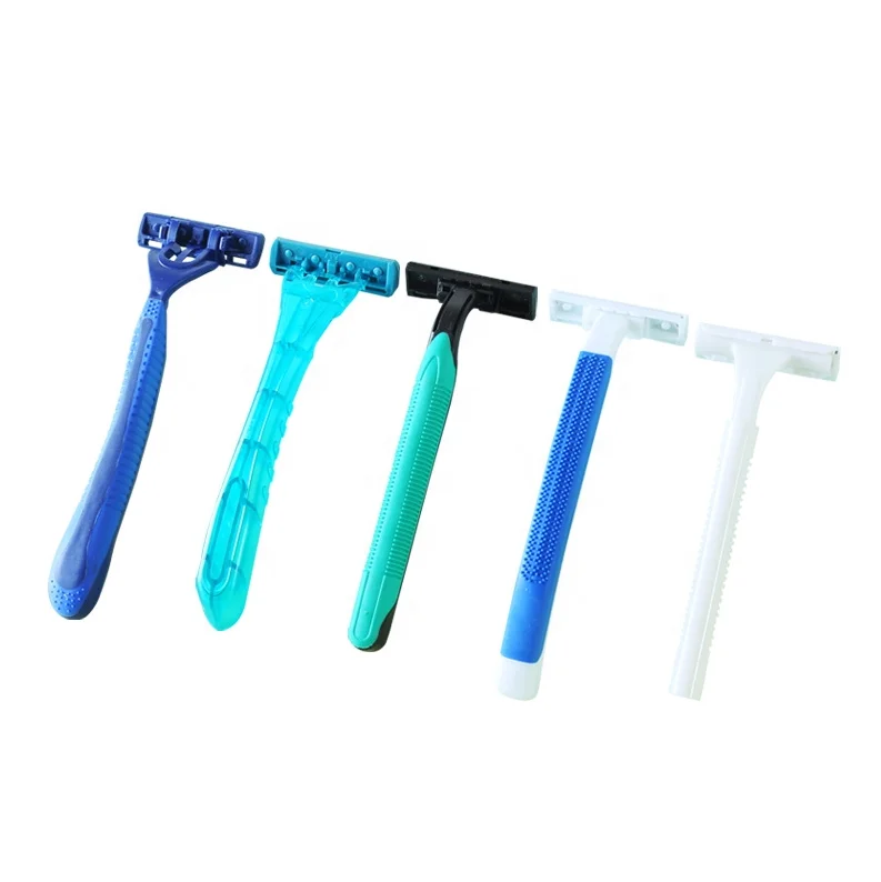 Hot Selling Beautiful Multiple Types Disposable Stainless Steel Triple Blade Shaving Razor