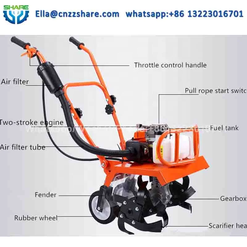 Поворотный культиватор для рисового поля 7