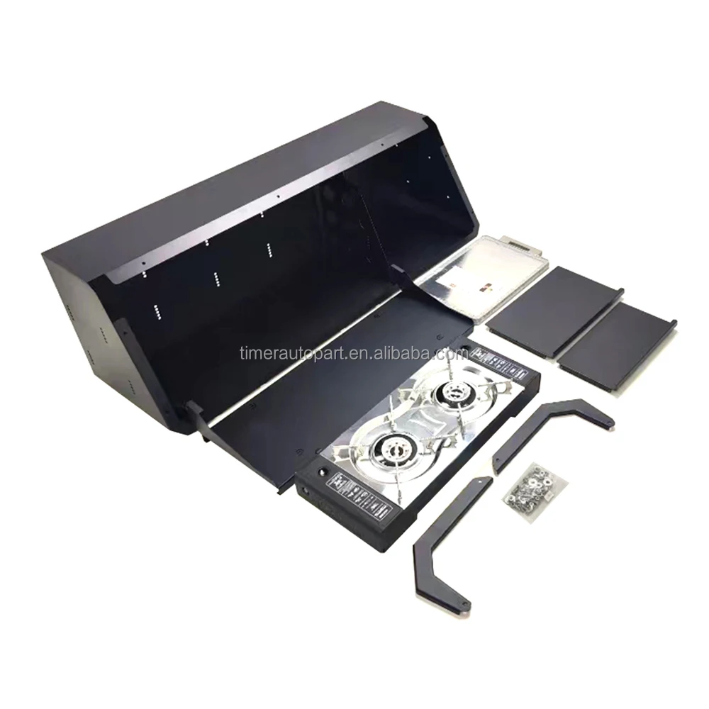 Pickup Truck Hard Camper Cover Side Kitchen Cupboards Island outdoor Kitchenware With Double Stoves RANGER T7 F150