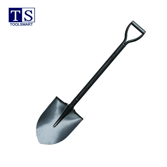 Custom logo iron rail trench digging spade steel handle  Mango de soldadura pala  S503TY Farmer shovel