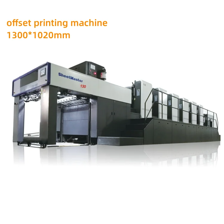 offset printing machine 4 5 6 color paper printing machine XJ130  printing press with UV printer