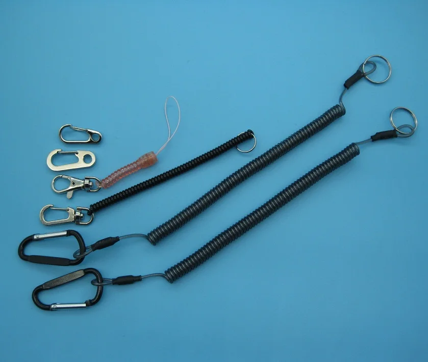 TONGS FOR FOOD Nylon Clip Stainless Steel Baking Bread Clip clamp tweezers spring coil lanyard with lobster hook