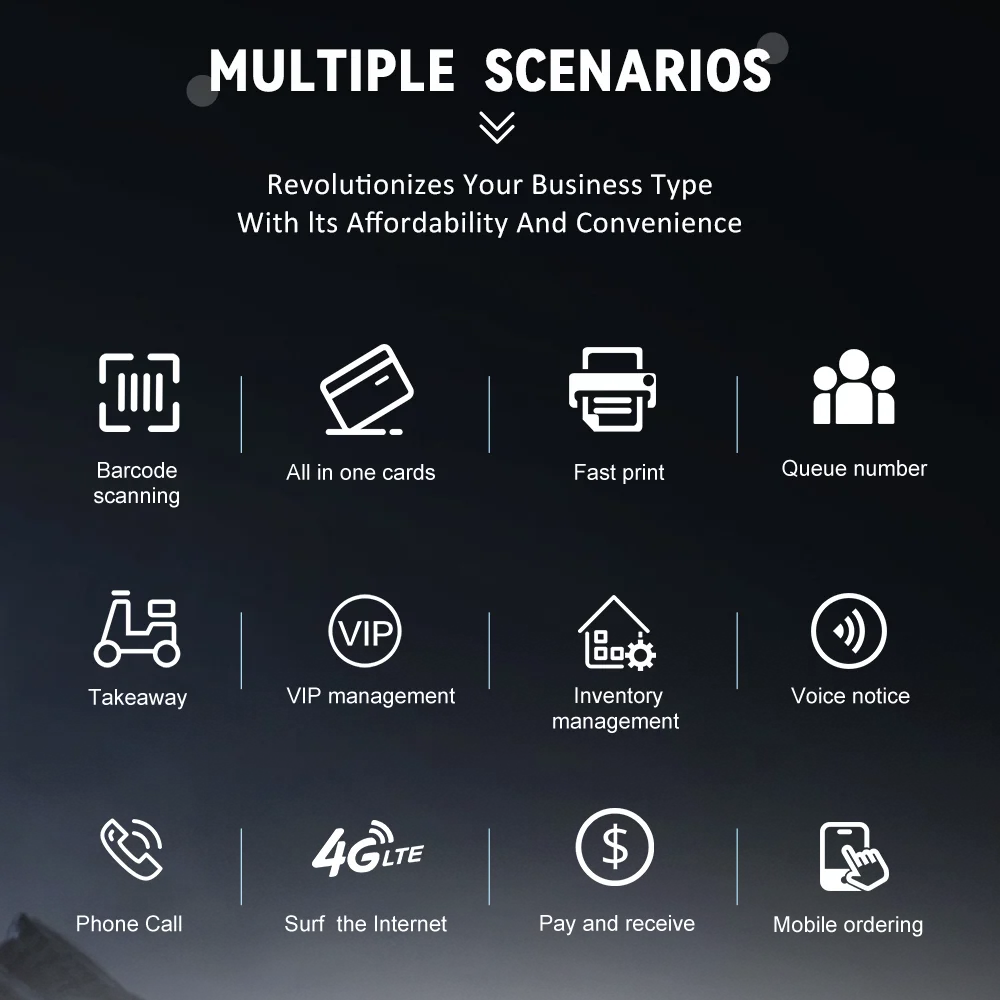 2GB+16GB Android 12.0 Fingerprint Handheld Pos With Printer Terminal For Payment Mini Pos Systems electronics retail pos systems
