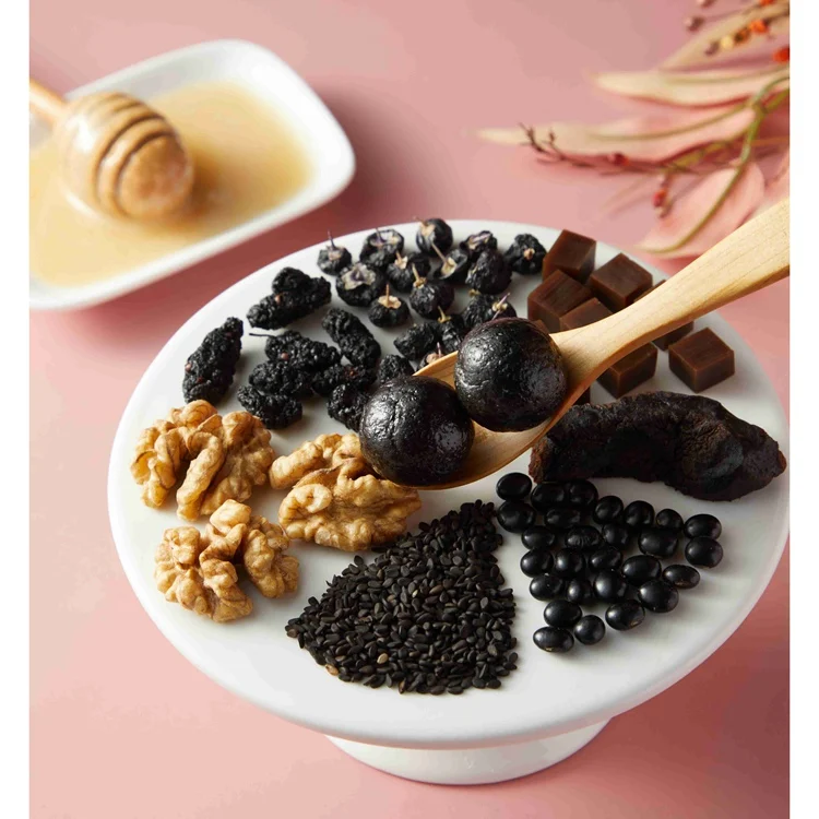 
Wholesale high quality Black sesame ball 9-time steamed and 9-time sun dried 