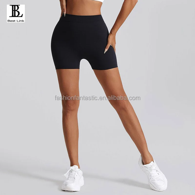 ruffled yoga shorts high quality nylon spandex yoga pants manufacturer  women runnings shorts