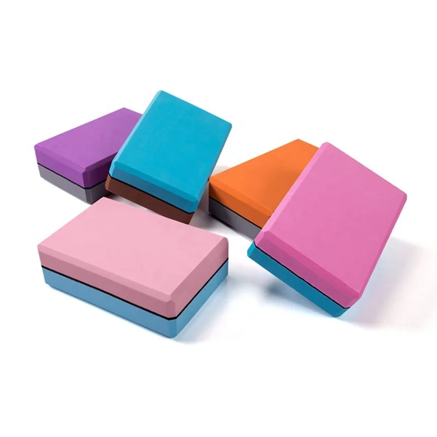 
Factory Wholesale Cheap Two Tone EVA Yoga Block 2 Pack 