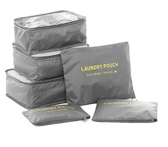 
Водонепроницаемый полиэстер высокого качества 6 шт. путешествия чемодан компрессионная упаковочная коробка легкий чемодан Одежда Организатор мешок 