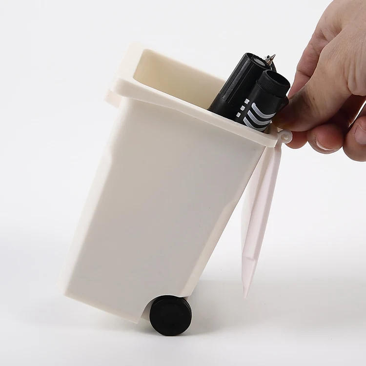Office /home Plastic Mini Desktop Trash Can Pen Holder  trash can toy