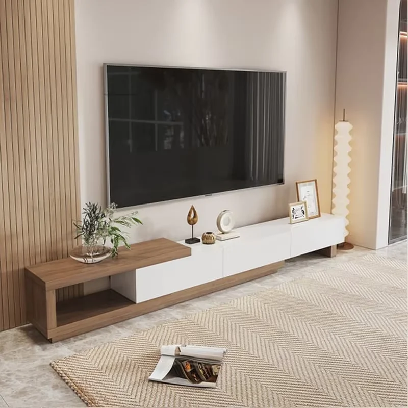 TV Stand in White High Glossy Finish TV Cabinet Modern Design Living Room Furniture