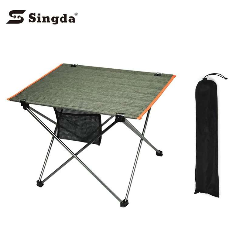 
Portable Lightweight camping Table Oxford Cloth Table Top with Aluminum Frame Folding Camping Picnic Table with carry Bag 