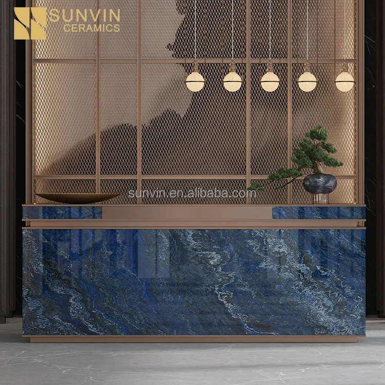 China Price Modern Blue Marble Look Tiles Floors Polished Glazed Glossy Porcelain Tiles 600x600 For Bathroom And Kitchen