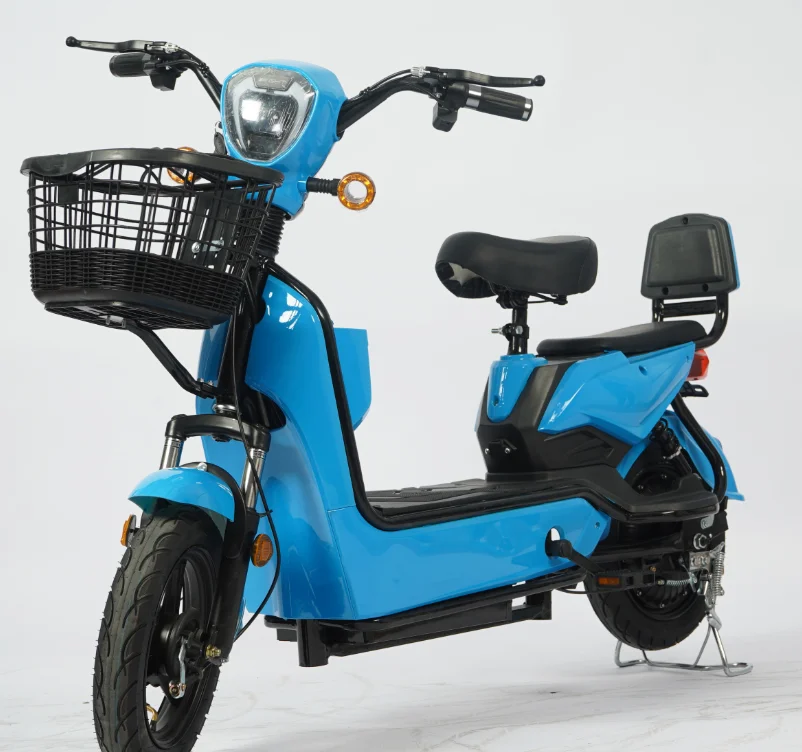 Latest design battery electric bike good prices adult ebike steel frame electric bicycle with basket