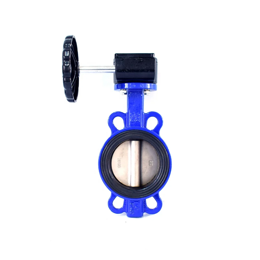 4 Inch DN1200 150LB EPDM seat worm gear operated wafer butterfly valve factory
