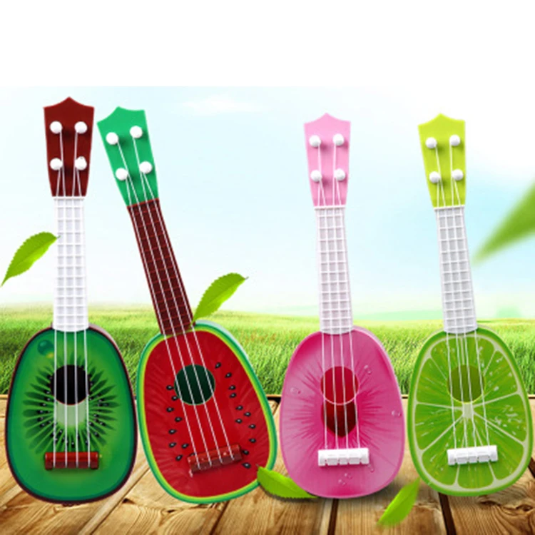 
Hot Amazon Musical Instruments Cheap Fruit Electric Acoustic Guitars 4 String for Kids 