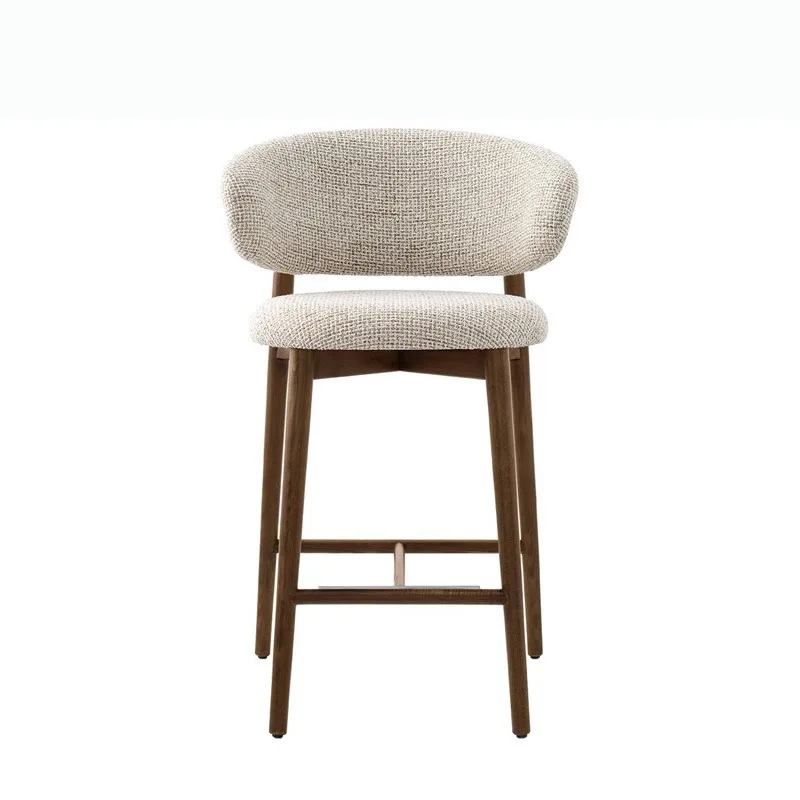 Luxury Modern Counter Height Bar stool Wooden Breakfast Kitchen Island High Chair Bar Stools For Restaurants
