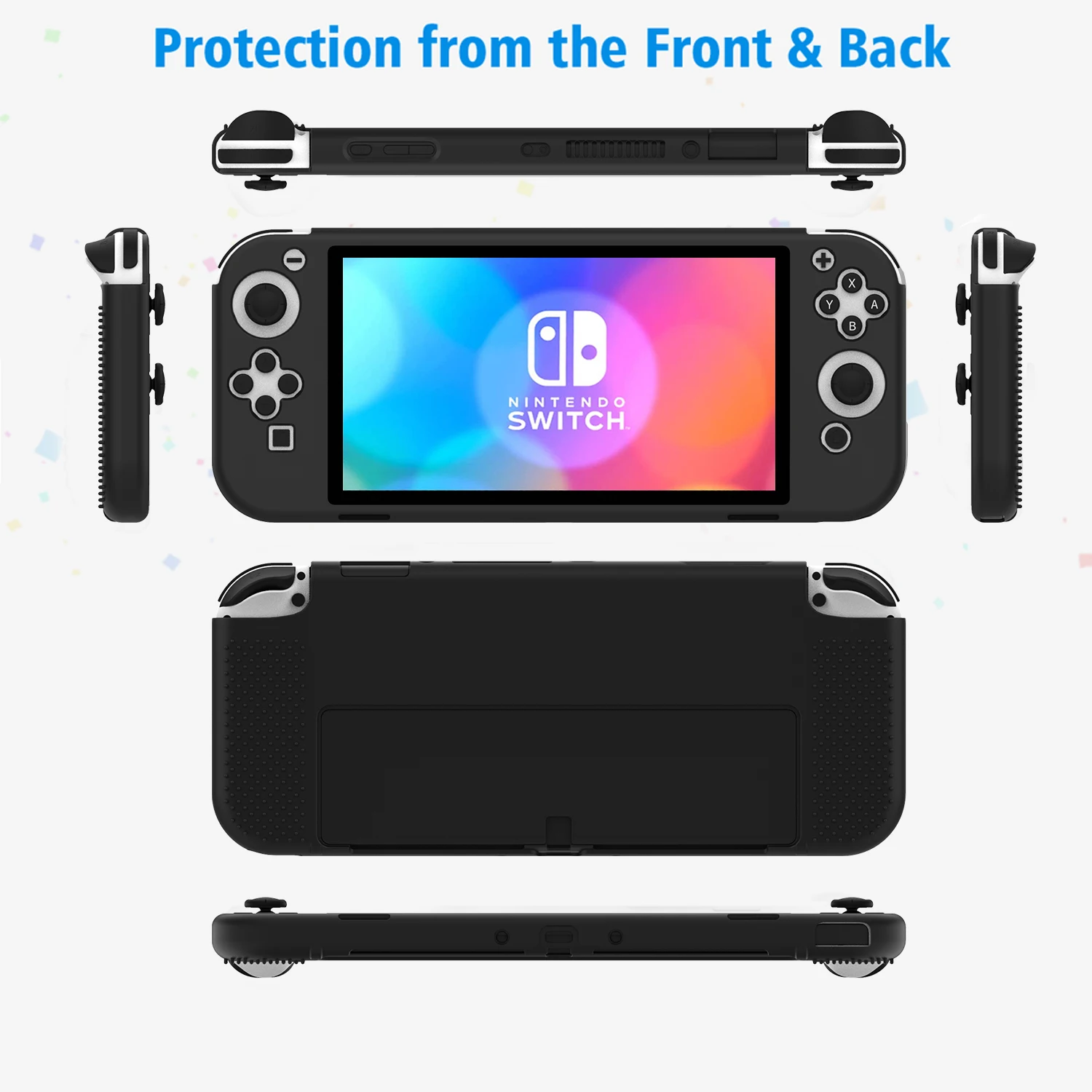 HOXC Switch OLED Protective Silicone Case, New Released Private Mould Silicone Shell Cover for Switch OLED Released on 2021