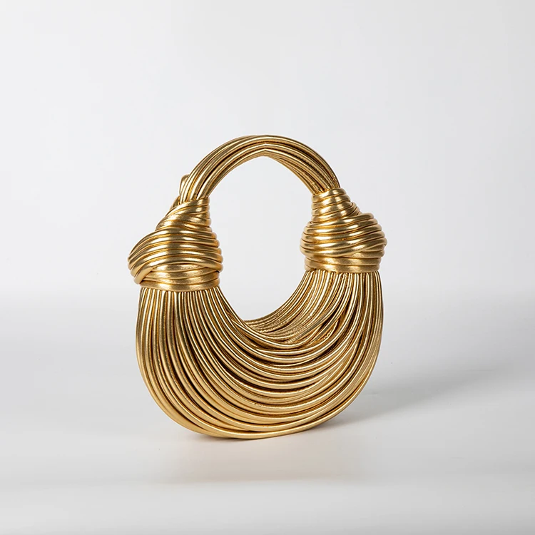 2024 Wholesale New Luxury Designer Mini Handbag Ladies Sling Crossbody Bag Hand Woven Noodle Women Rainbow Clutch Small Hand Bag