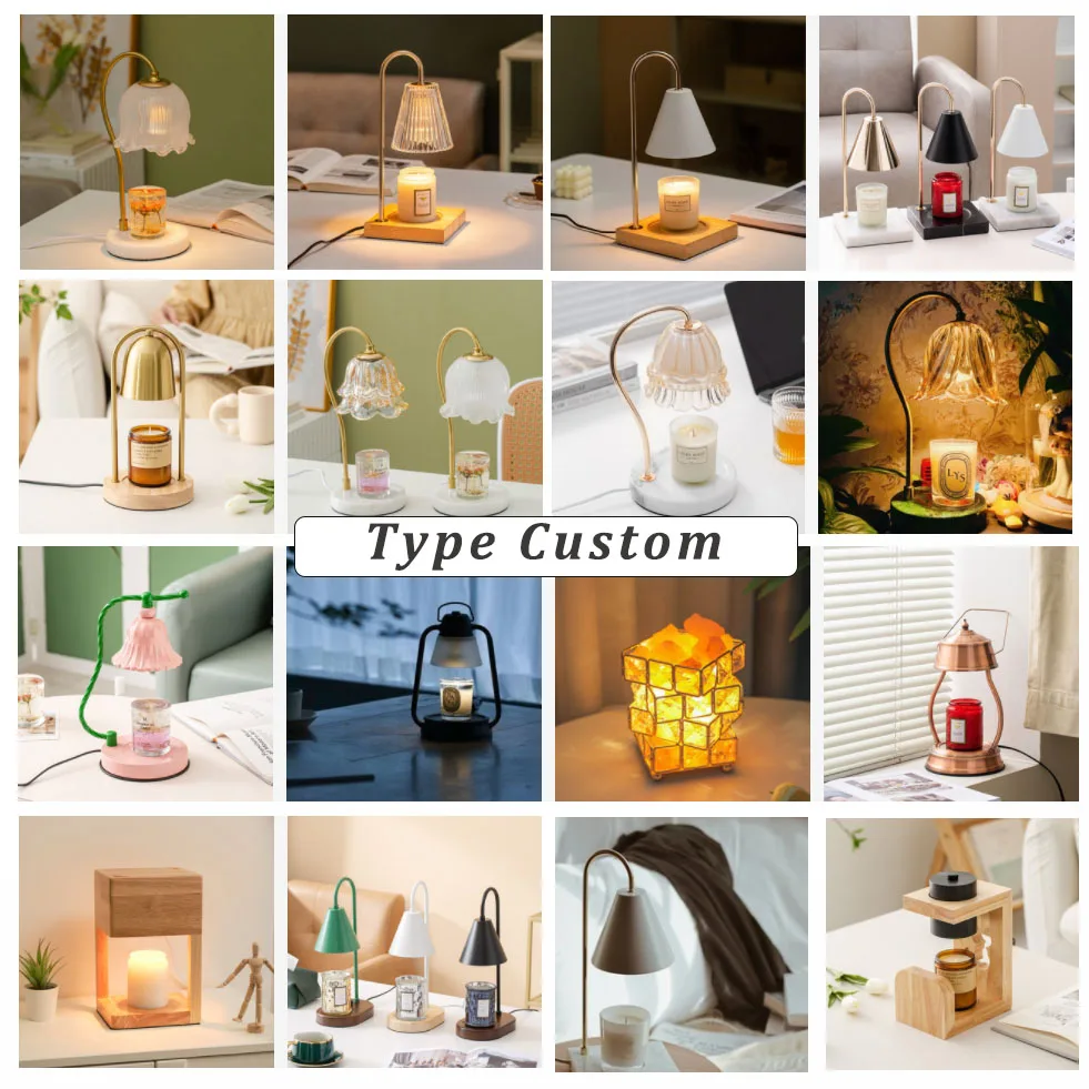 Electric smokeless luxury battery operated flameless candle warmer melting lamp elegant wax warmer for wax melts candles luxury