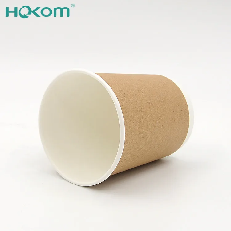 High quality custom double wall kraft paper coffee cup cups disposable