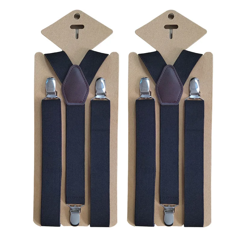 Wholesale Men Women Fashion Y Back Adjustable Braces High Quality 2.5cm Width 3 Clip Elastic Suspenders
