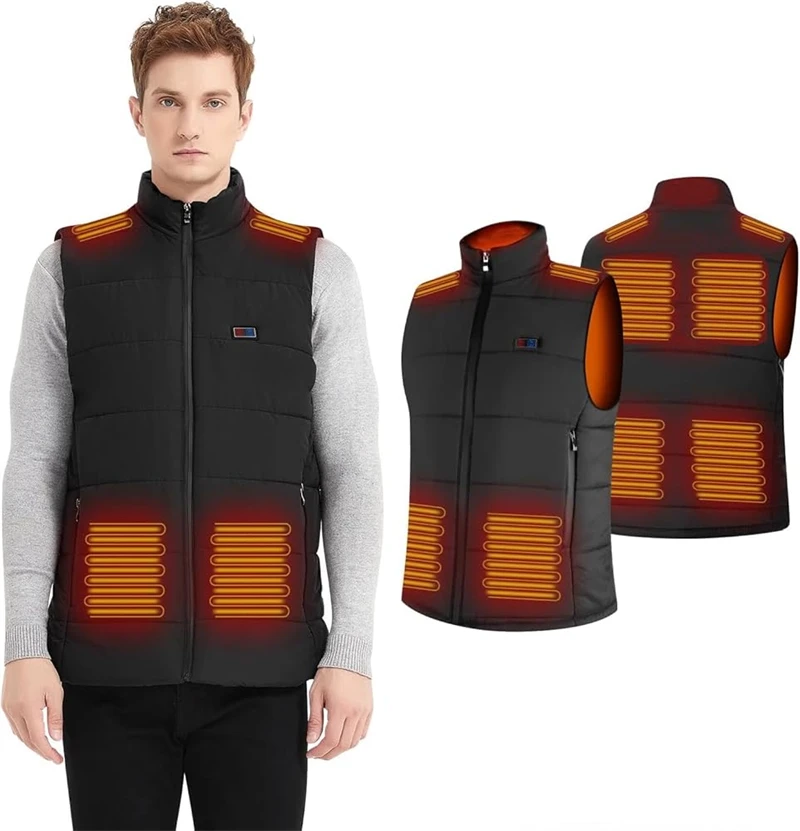 Winter Rechargeable Warm Sleeveless Cotton Breathable Outdoor Heated Vest Custom Heated Vest