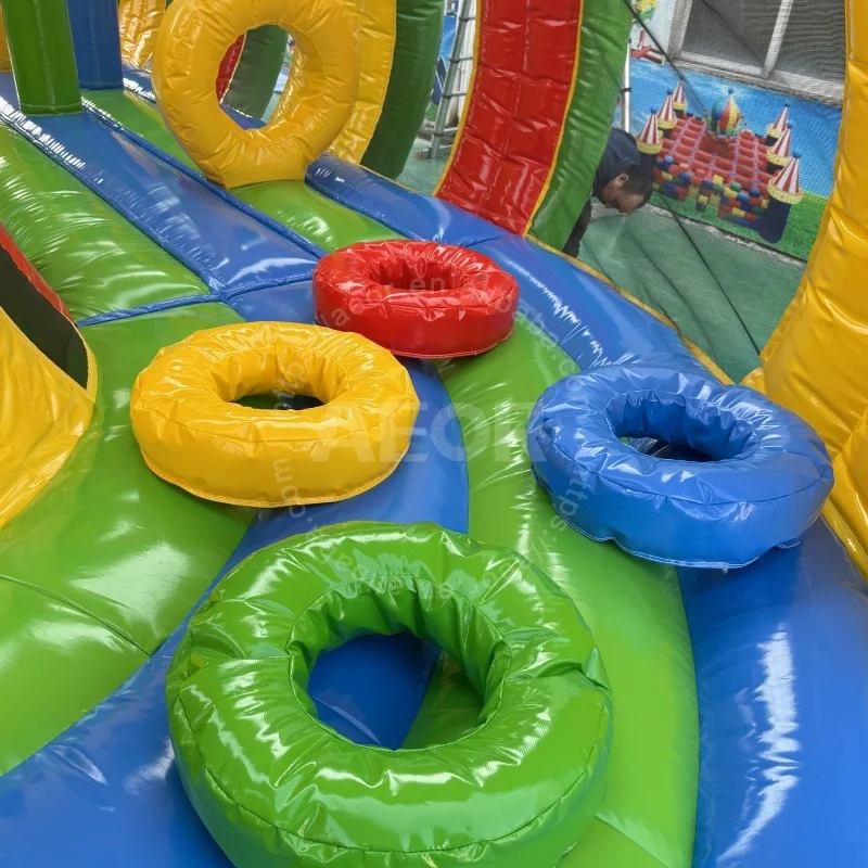 Popular inflatable obstacle course event rental jumping castle amusement park obstacle course inflatable