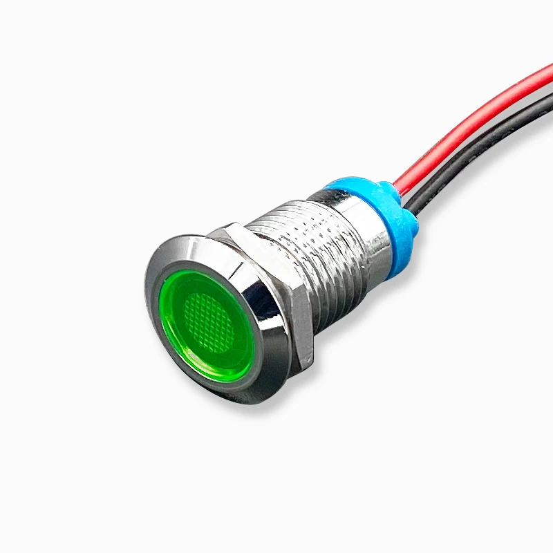 Металл 12 мм 220V24V12V6V сигнальная лампа с проводом водонепроницаемый