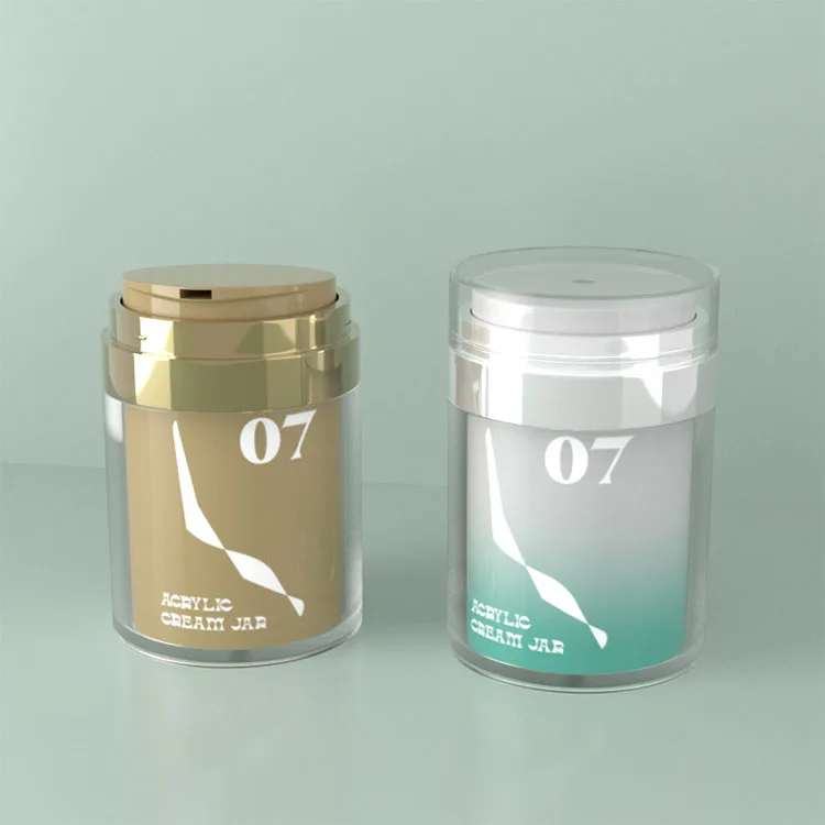 Custom 15g 30g 50g 100g Packaging Container Baby Cream jar PP Plastic Airless Cream Jar With Lids