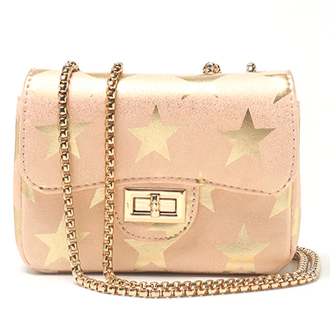 
2020 New Arrivals High Quality Original Handbag PU Leather Stars pattern Shoulder black Bag women ladies bags 