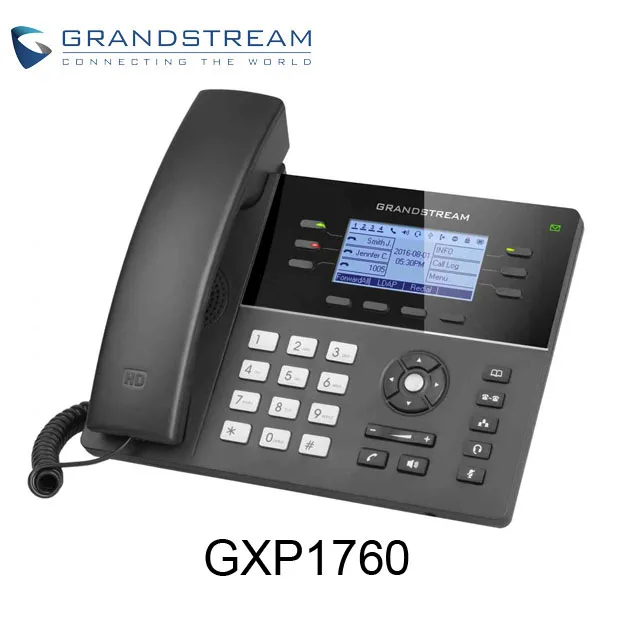 IP-телефон Grandstream среднего диапазона GXP1760 поддерживает 6 линий 3
