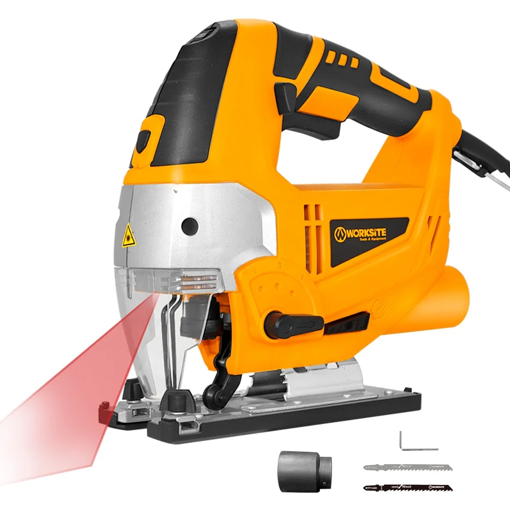 WORKSITE 220V Electric Jig Saw Woodworking Wood Steel Metal Cutting Power Saws 800W Corded Handheld Jig Saw