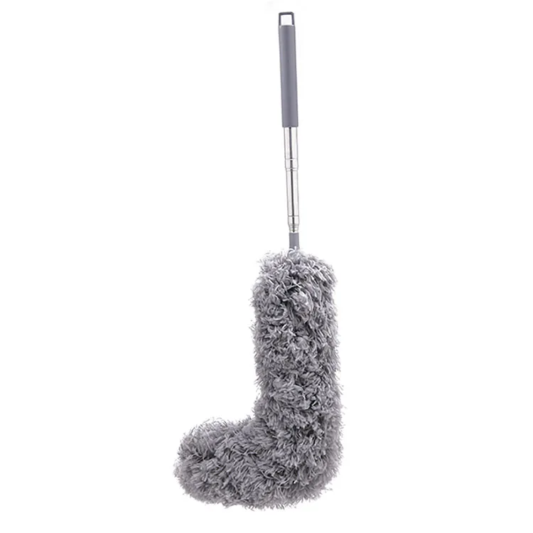 Extendable Feather Duster Stainless Steel Extension Pole Extra Long Dust Removal Telescopic Microfiber Duster