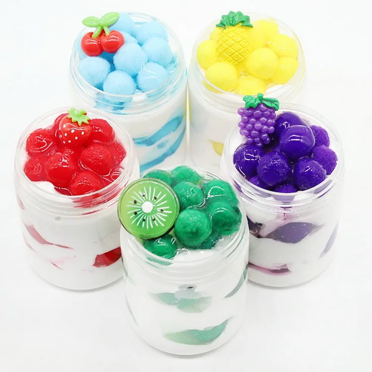 New Ice Cream Cotton Mud Fruit Pineapple Soft Clay Puff Slime