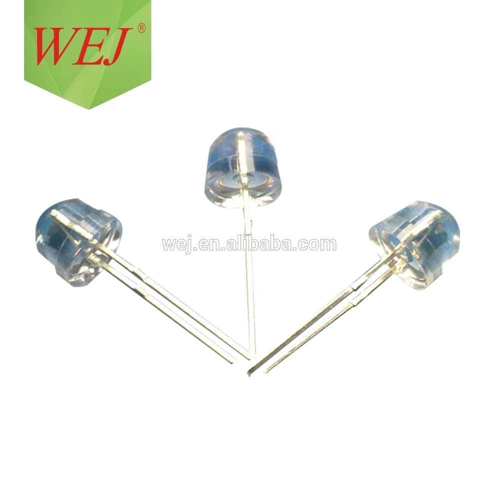 5mm Straw Hat Head LED Diode Light with Color White Red Yellow-Green For Traffic Light Led