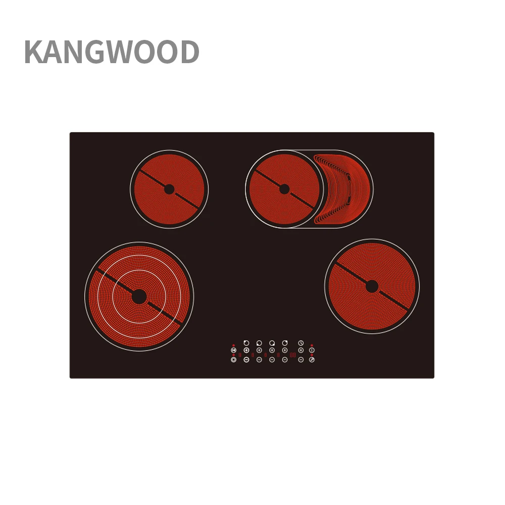7300 Вт чувствительный сенсорный контроль секундомер функция блокировки ребенка 4 горелки инфракрасная плита для приготовления пищи Vitroceramic инфракрасная варочная панель