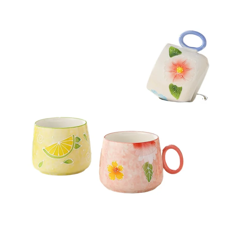 NEWELL Cartoon Stitch Ceramic Big Belly Cup Gift Box Package Ceramic Mug with Spoon for Business Promotional Gifts