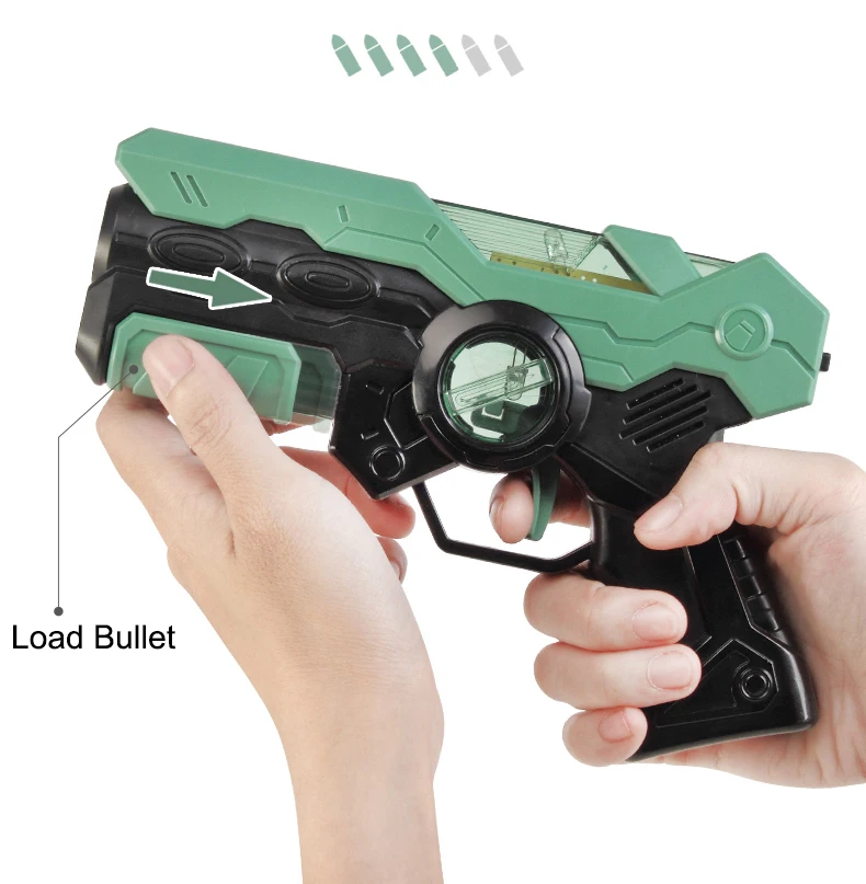 Luminous diode laser shooting target set2pcsGun with laser sensor shielded infrared digital toy for kids pistol laser sale