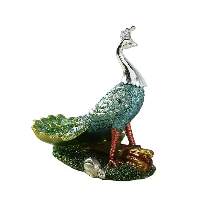 Large Peacock Statue Home Decoration Table Statue Resin Peacock Statue