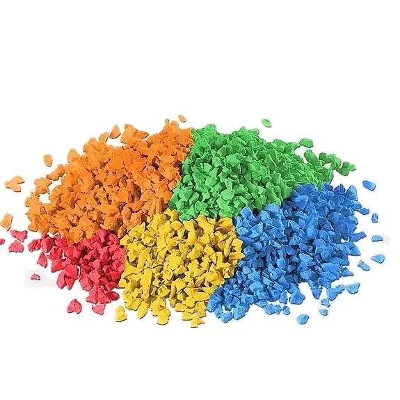 Safer amusement park flooring solution, EPDM rubber particle colored flooring!