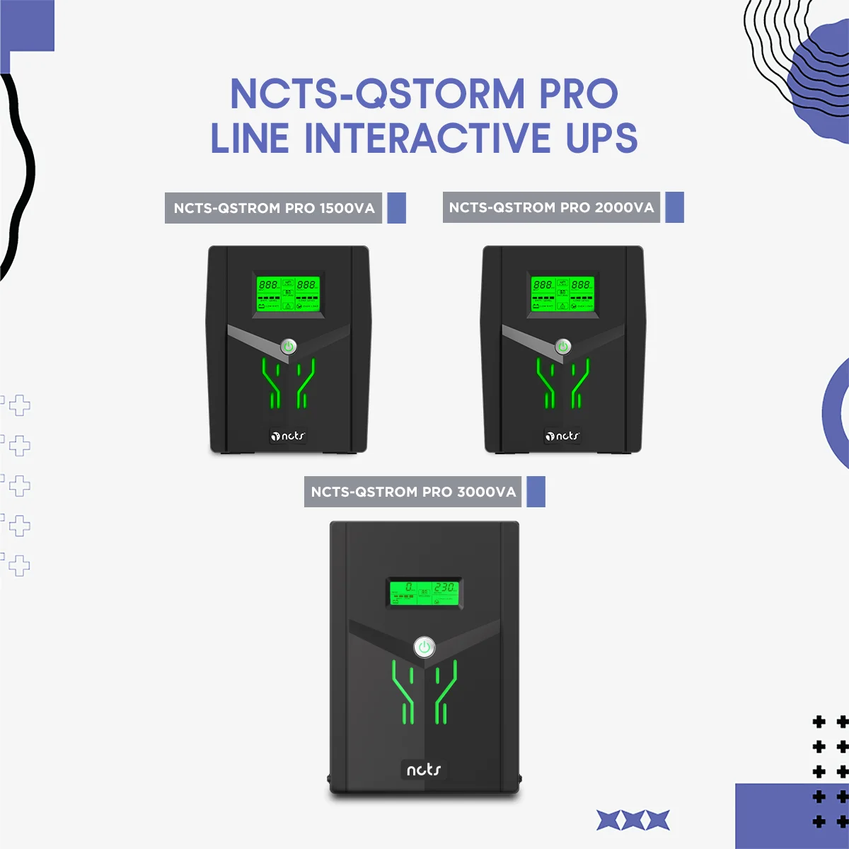 NCTS QSTROM PRO 1500VA Original APC Online Tower Mount UPS output Available Capacity  Uninterruptible Power Supply for home