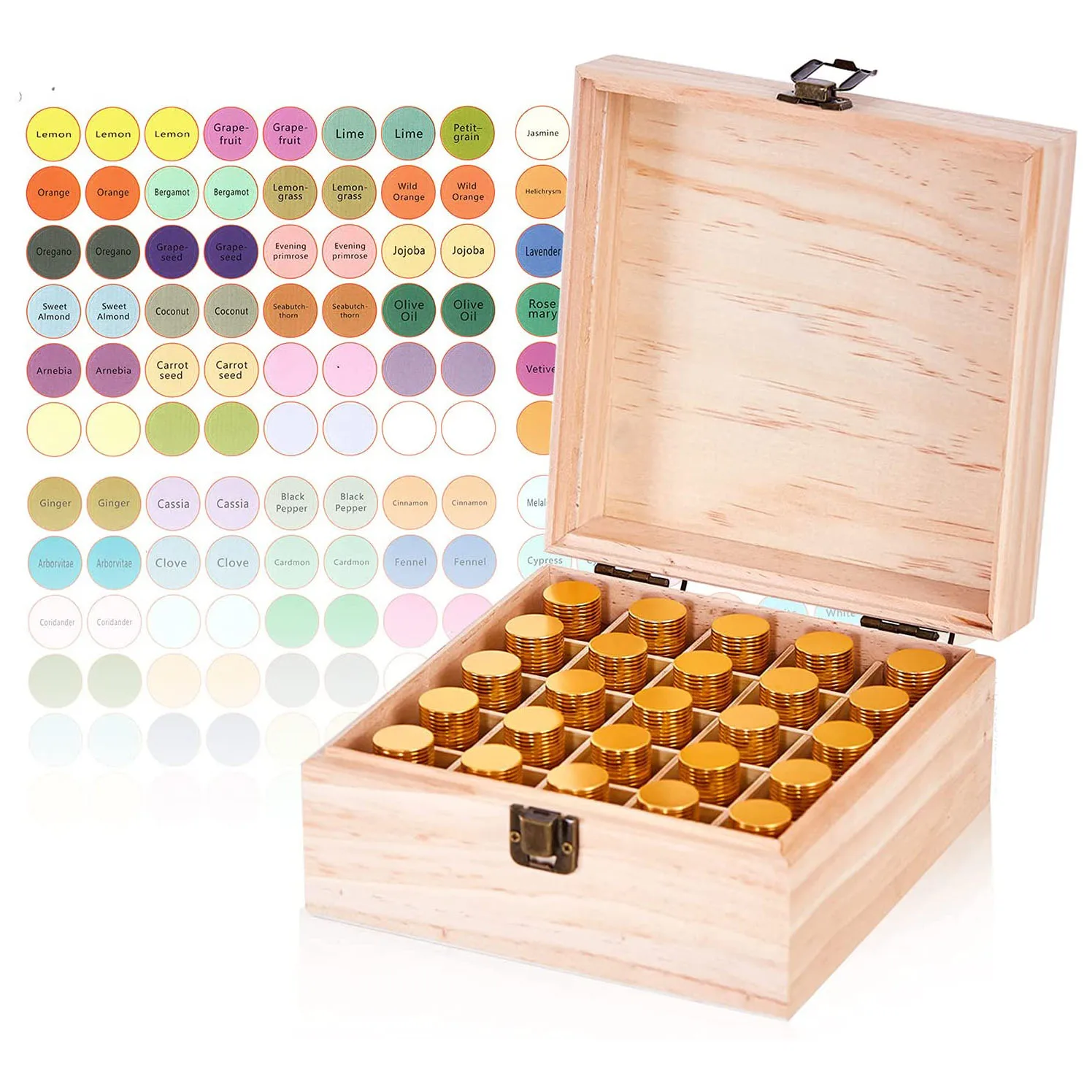 Ассортимент эфирных масел с индивидуальным логотипом, подарочная упаковка, деревянный Органайзер-капельница из сосны для ароматерапии, коробка для хранения духов